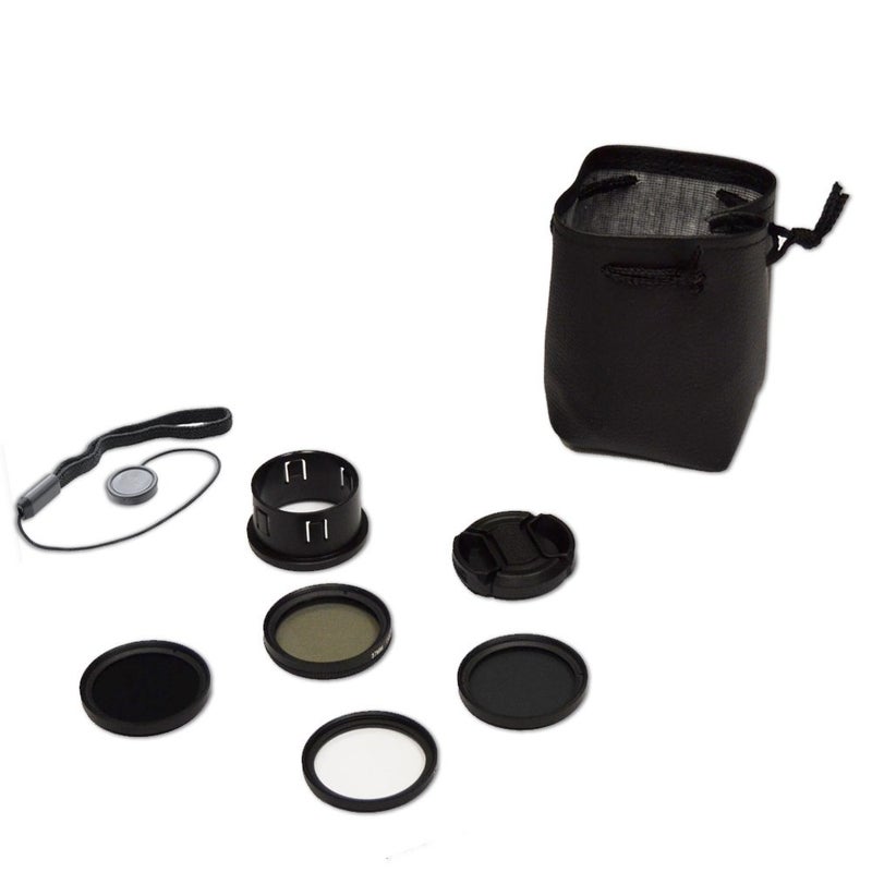 eCostConnection 37MM Filter Kit for DJI Phantom 3 Series Drones. Kit Includes: CPL, ND4, ND8, UV, Lens Cap, Cap Keeper + eCostConnection Microfiber Cloth - Image 2